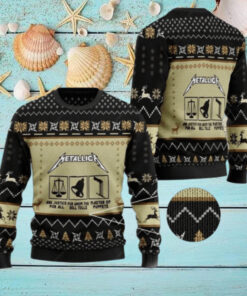 Metallica Metallica And Justice For All For Whom The Bells Tolls Master Of Puppets Knitted Holiday Christmas Ugly Sweater
