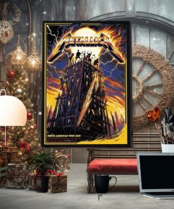 Metallica North American Tour 2023 In St Louis Exclusive Yellow Colorway Poster Canvas For Home Decor