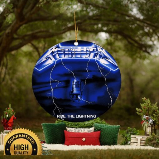 Metallica Ride The Lightning Album Cover 2023 Xmas Holiday Gift Ceramic Christmas Decorations Ornament