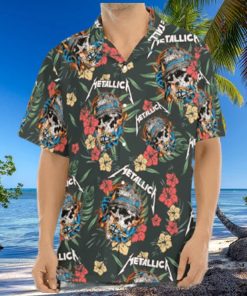 Metallica Skull Tropical Hawaiian Shirt For Men