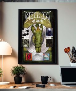 Metallica St. Anger 20 Years Of Anger Platinum Award Plaque Unsigned Version Custom Name Home Decor Poster Canvas