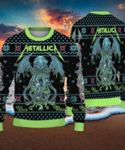 Metallica The Call Of Ktulu 2024 Knitted Christmas Ugly Sweater