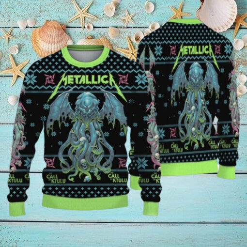 Metallica The Call Of Ktulu 2024 Knitted Christmas Ugly Sweater