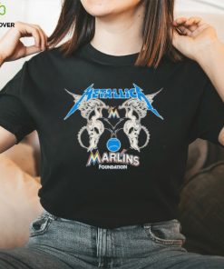 Metallica Wings Miami Marlins Logo T shirt