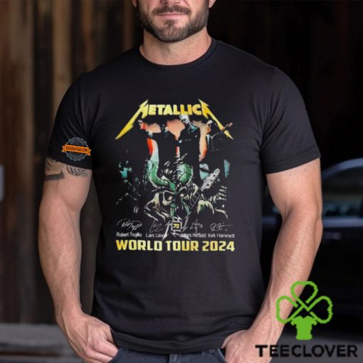 Metallica World Tour 2024 signatures hoodie, sweater, longsleeve, shirt v-neck, t-shirt