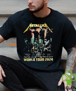 Metallica World Tour 2024 signatures hoodie, sweater, longsleeve, shirt v-neck, t-shirt