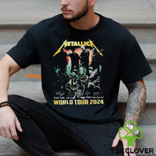 Metallica World Tour 2024 signatures hoodie, sweater, longsleeve, shirt v-neck, t-shirt