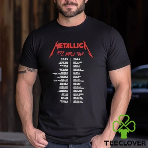 Metallica Worldwired Tour Merch, Metallica Band Thrash Metal Tour 2023 2024 Shirt, M72 World Tour Shirt