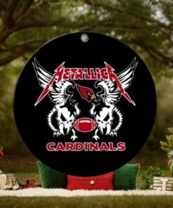 Metallica x NFL Arizona Cardinals Skull Logo Christmas Gift For Fans Tree Decorations Ornament
