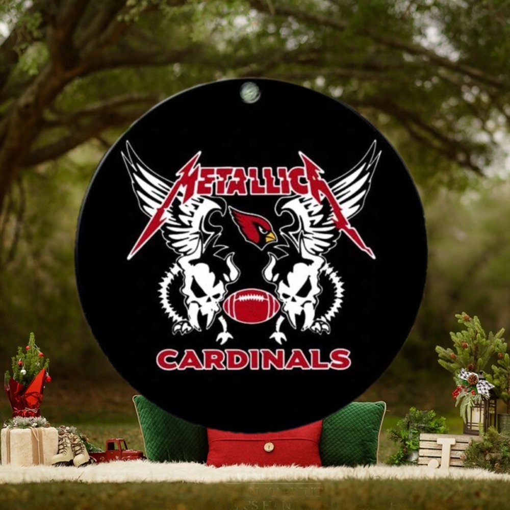 Metallica x NFL Arizona Cardinals Skull Logo Christmas Gift For Fans Tree Decorations Ornament Metallica x NFL Arizona Cardinals Skull Logo Christmas Gift For Fans Tree Decorations Ornament