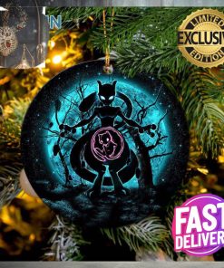 Mewtwo Moonlight Pokemon 2023 Holiday Custom Name Christmas Ornament