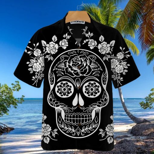 Mexican Sugar Skull Tattoo Hawaiian Shirt Day Of The Dead Skull Day Of The Dead Gift