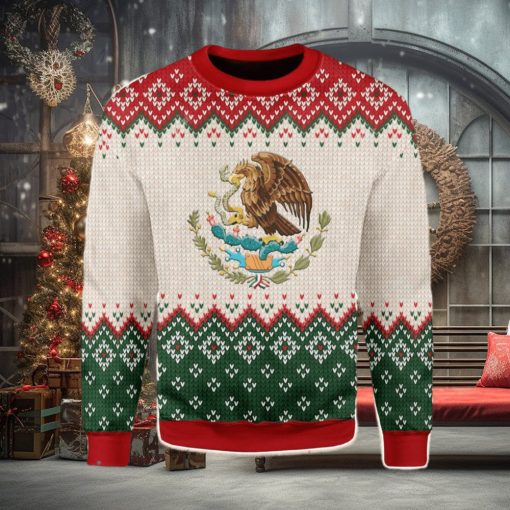 Mexico Coat Of Arms Ugly Christmas Sweater Xmas Gift Men And Women Christmas Sweater