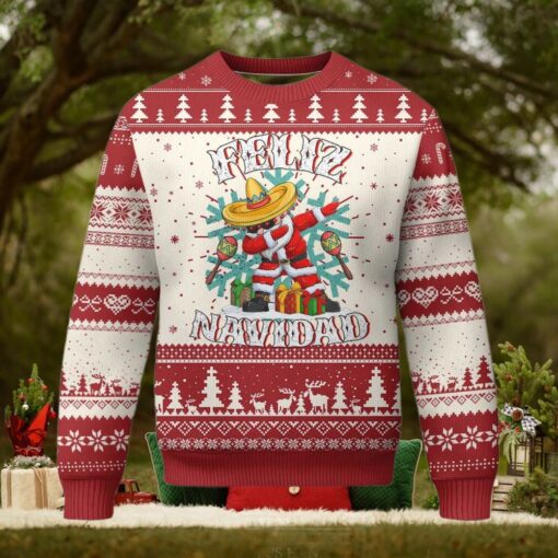 Mexico Xmas Ugly Christmas Sweater Feliz Navidad Dabbing Spanish Sombrero