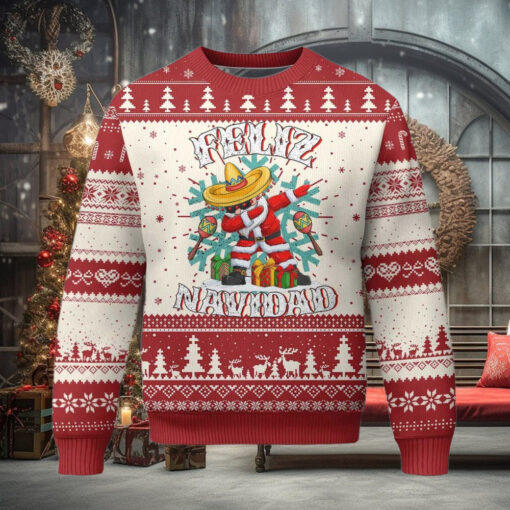 Mexico Xmas Ugly Christmas Sweater Feliz Navidad Dabbing Spanish Sombrero