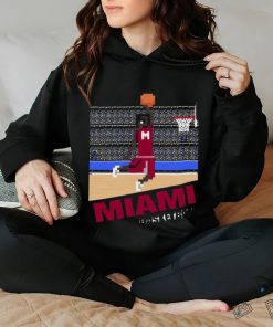 Miami Basketball 8 Bit Pixel Art Cartridge Design T shirt