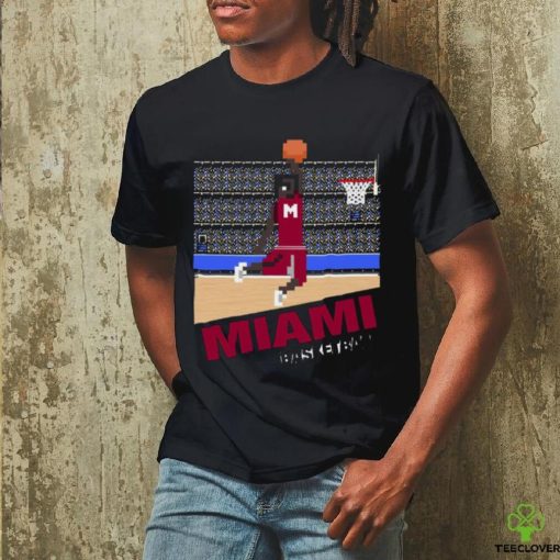 Miami Basketball 8 Bit Pixel Art Cartridge Design T hoodie, sweater, longsleeve, shirt v-neck, t-shirt