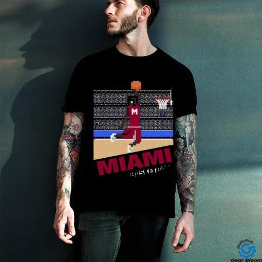 Miami Basketball 8 Bit Pixel Art Cartridge Design T hoodie, sweater, longsleeve, shirt v-neck, t-shirt