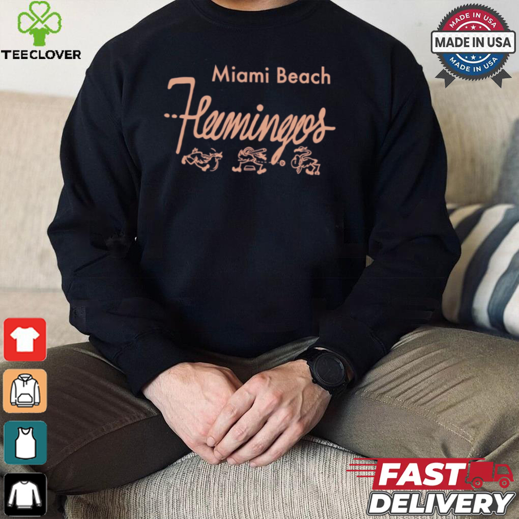 Miami Beach Flamingos EFF MiLB Letterhead T Shirt Miami Beach Flamingos EFF MiLB Letterhead T Shirt