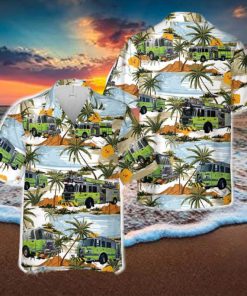 Miami Dade Fire Rescue Dept Hawaiian Shirt Men And Women Gift Floral Beach