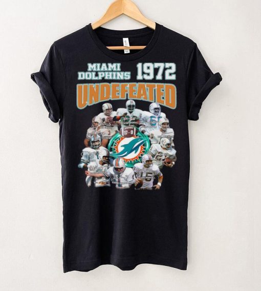 Miami Dolphins 1972 undefeated 17 0 signatures 2022 T hoodie, sweater, longsleeve, shirt v-neck, t-shirt