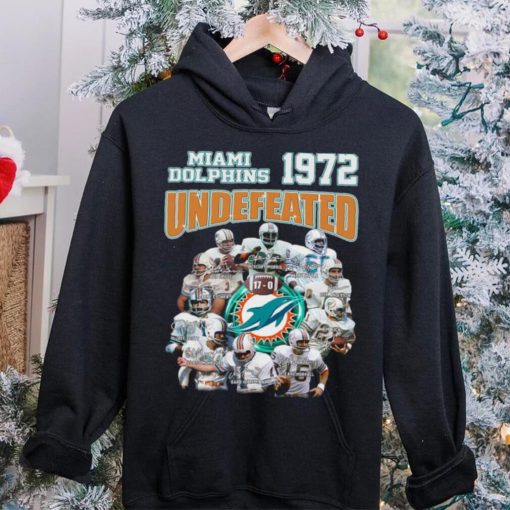 Miami Dolphins 1972 undefeated 17 0 signatures 2022 T hoodie, sweater, longsleeve, shirt v-neck, t-shirt