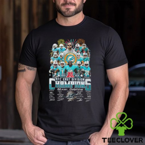 Miami Dolphins 2023 AFC East Division Champions Signatures Shirt