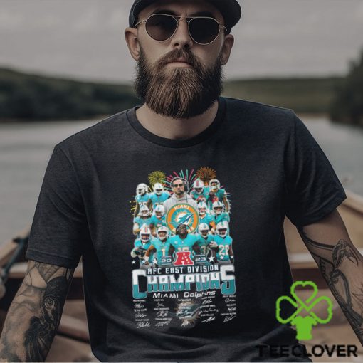 Miami Dolphins 2023 AFC East Division Champions Signatures Shirt