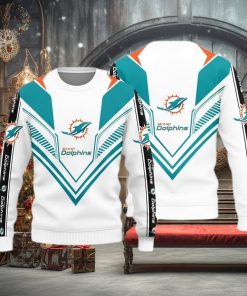 Miami Dolphins Basic Knitted Ugly Christmas Sweater AOP Gift For Men And Women