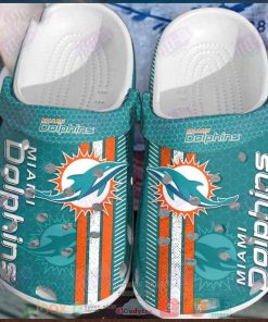 Miami Dolphins Blue Nfl Crocs Clog Shoes