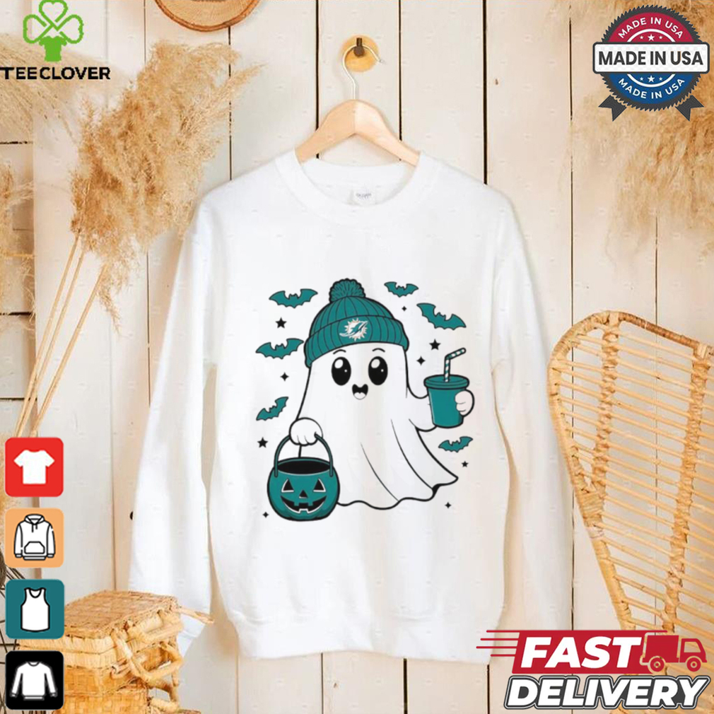 Miami Dolphins Boo Trick or Treat Halloween shirt Miami Dolphins Boo Trick or Treat Halloween shirt