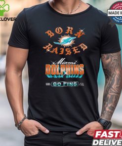 Miami Dolphins Born x Raised Black Chrome Rocker Shirt