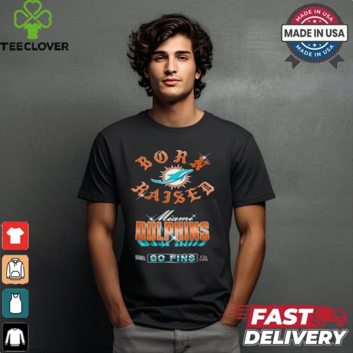 Miami Dolphins Born x Raised Black Chrome Rocker Shirt