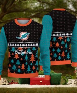 Miami Dolphins Christmas Pattern Ugly Christmas Sweater Freezing AOP Gift For Fans