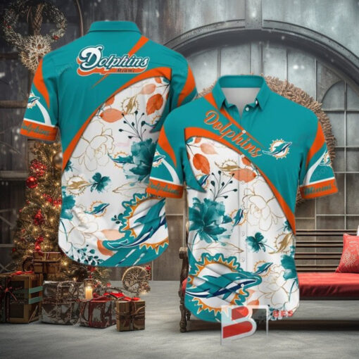 Miami Dolphins Custom Hawaiian Shirt Funny Beach Outfit Floral