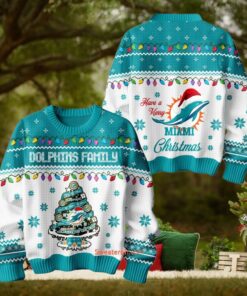 Miami Dolphins Family Have A Merry Christmas Ugly Sweater