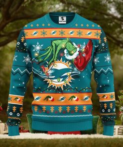 Miami Dolphins Grinch Christmas Ugly Sweater