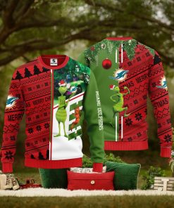 Miami Dolphins Grinch & Scooby Doo Christmas Ugly Sweater 1