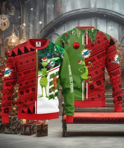 Miami Dolphins Grinch & Scooby Doo Christmas Ugly Sweater 1