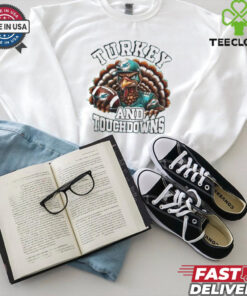Miami Dolphins Happy Thanksgiving Turkey And Touchdowns Shirt