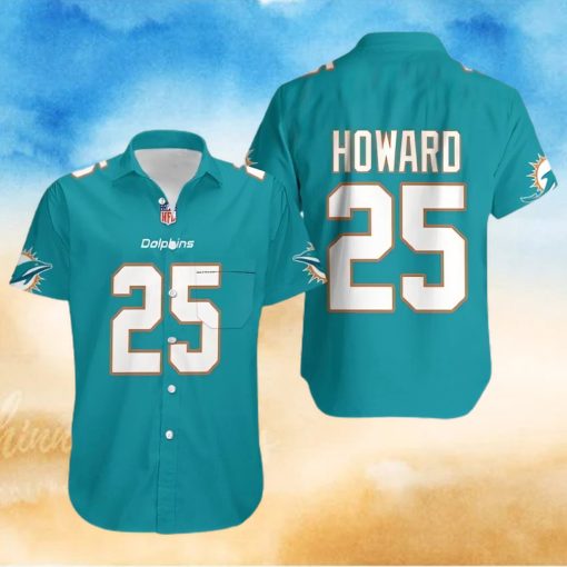 Miami Dolphins Hawaiian Shirt Blue Xavien Howard 25 Hawaiian Style Shirt