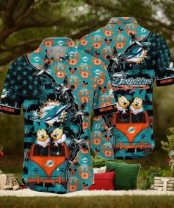 Miami Dolphins Hawaiian Shirt Mickey And Minnie Style Shirt