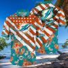 Miami Dolphins Hawaiian Shirt Tropical Flowers Unique Hawaiian Shirt