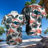 Miami Dolphins Hawaiian Shirt, Tropical Leaves, Cheap Hawaiian Shirt