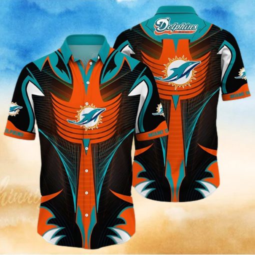 Miami Dolphins Hawaiian Shirt Unique Team Color Graphic Unique Hawaiian Shirt