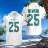 Miami Dolphins Hawaiian Shirt White Xavien Howard 25