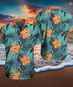 Miami Dolphins Hawaiian Tracksuit Floral Outfits Button Down Shirt Beach Shorts