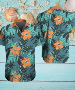 Miami Dolphins Hawaiian Tracksuit Floral Outfits Button Down Shirt Beach Shorts