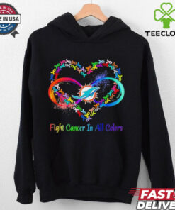 Miami Dolphins Heart Fight Cancer in All Colors shirt