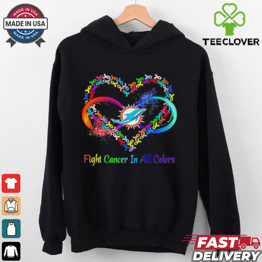 Miami Dolphins Heart Fight Cancer in All Colors shirt Miami Dolphins Heart Fight Cancer in All Colors shirt